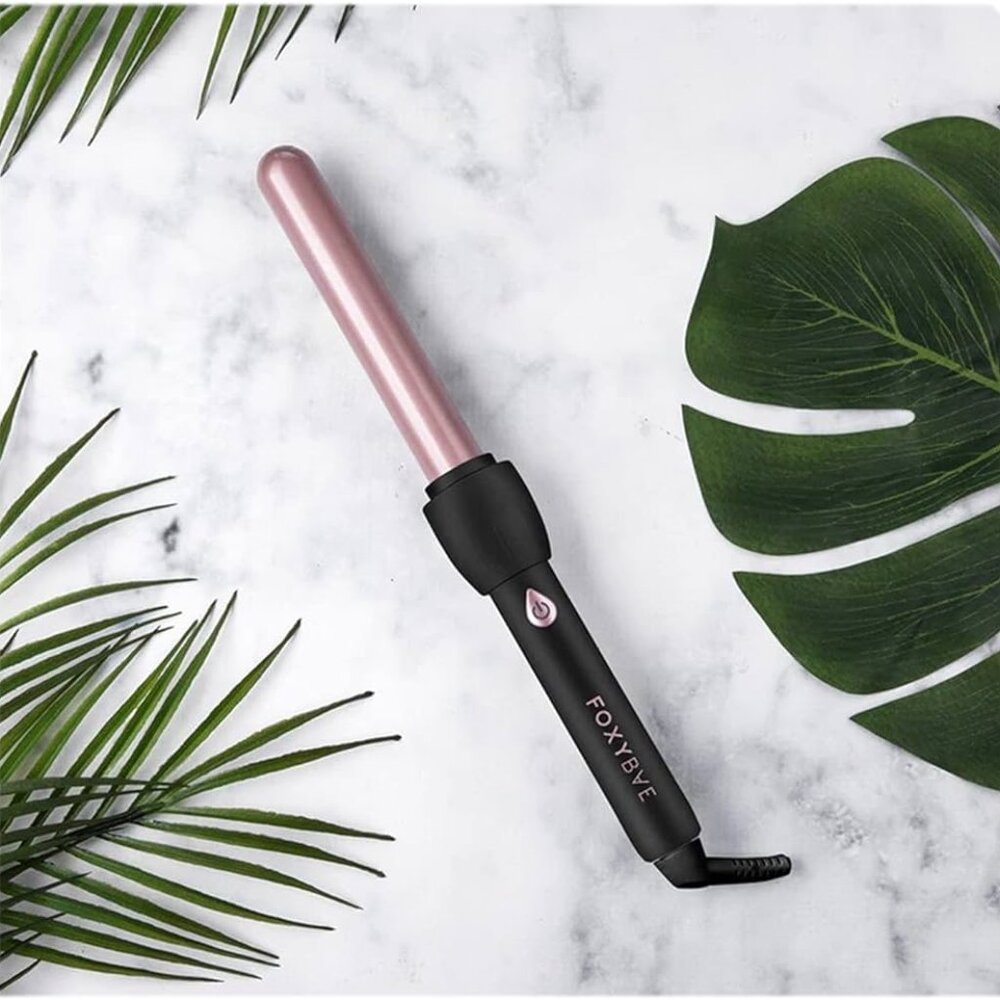 ✨NEW Limited Edition FOXYBAE 25mm Black Curling Wand wh Rose Gold Colored Barrel